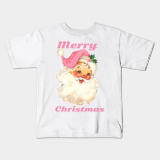 retro vintage pink santa claus Kids T-Shirt